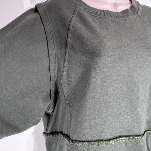 Free People Movement Dark Green Crewneck Sweatshirt, Women's Size SP - Picture 3 of 10